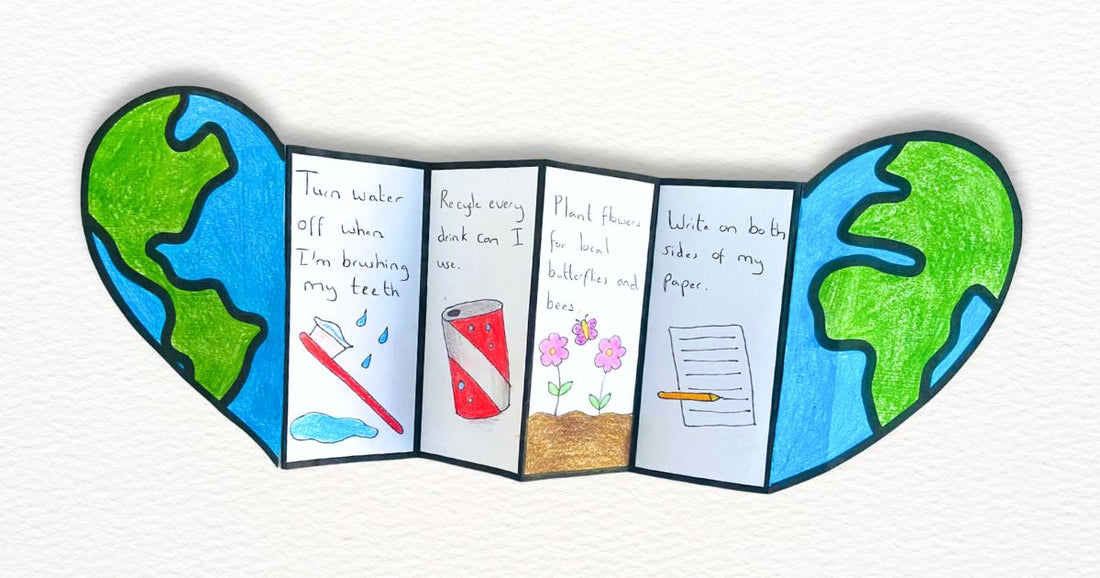 Earth Day heart shaped foldable activity
