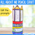 All about me pencil holder craft for first week of school