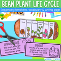 Life cycle of a bean plant sequence and fold science craft activity