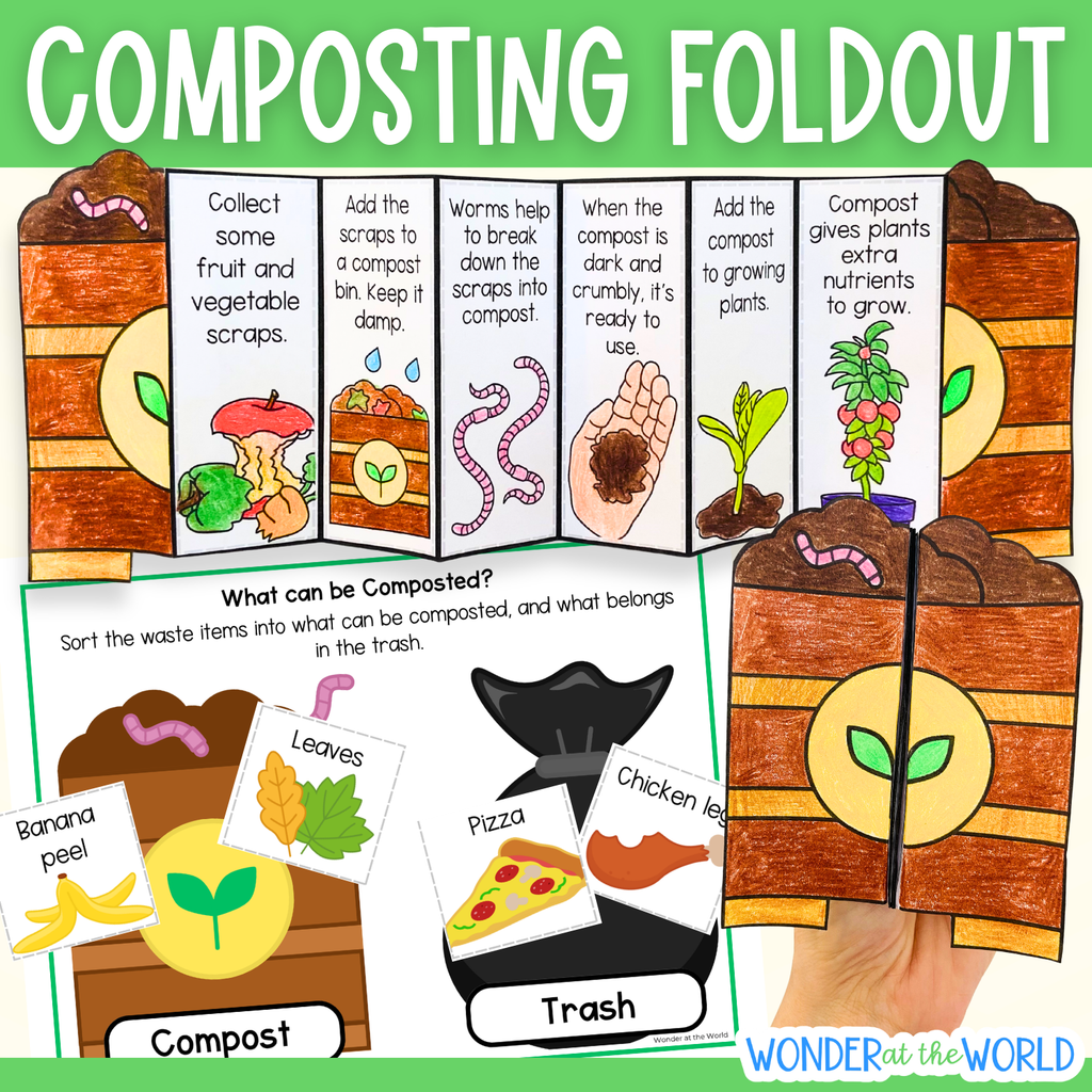 How to compost sequencing cut and paste foldout and sorting activity