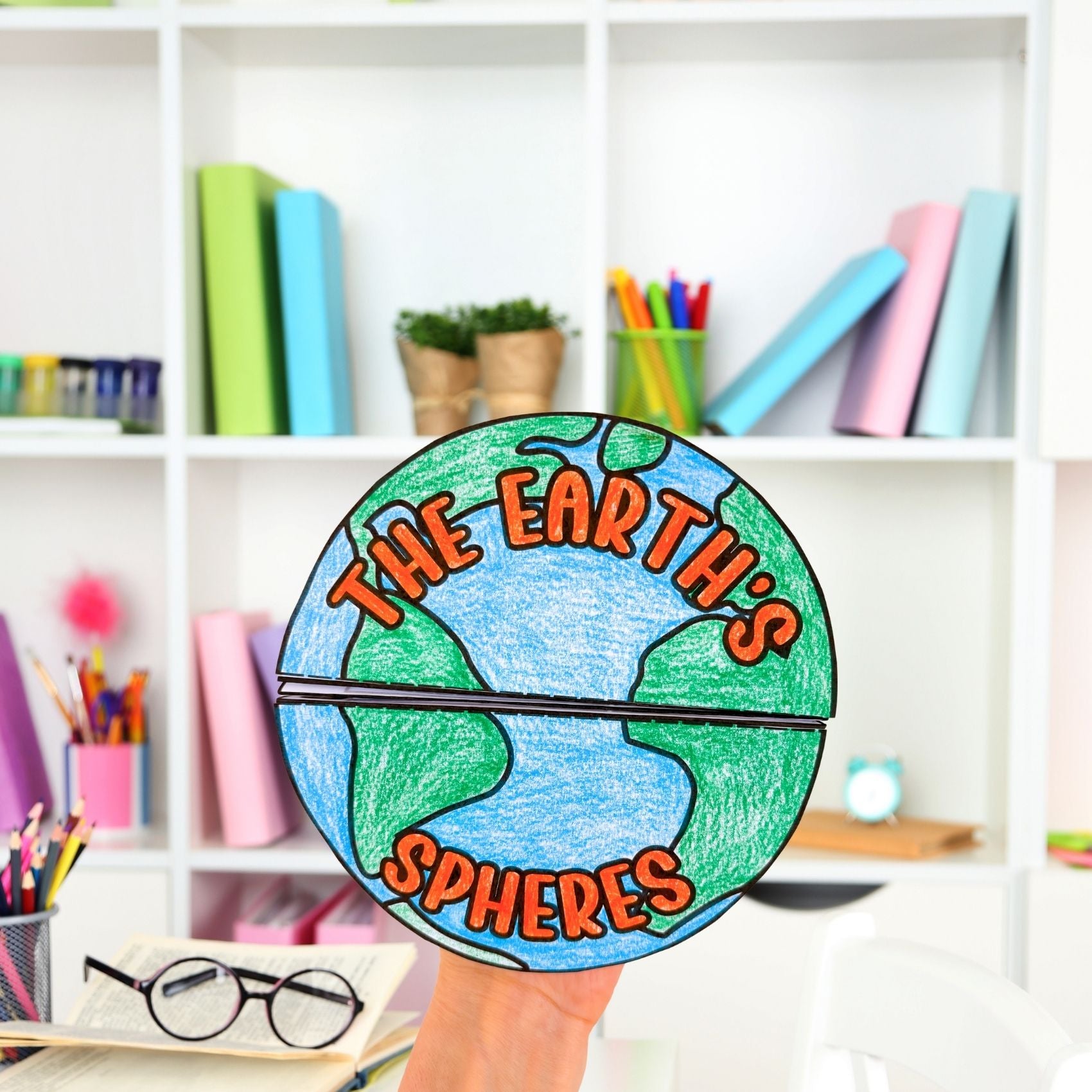 Earth's four spheres and their interactions folding activity and worksheets