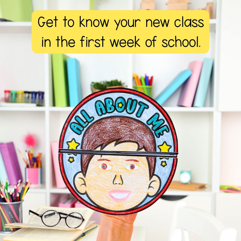 All about me self portrait writing craft activity templates back to school