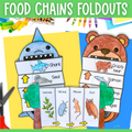Food chains cut and paste sequence and fold activities
