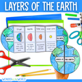 Layers of the Earth folding science craft activity