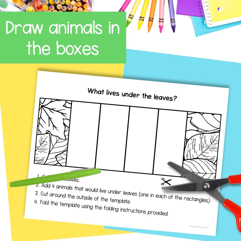 Animal Microhabitats science foldout activity