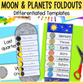 Space sequencing craft activities - phases of the moon and solar system planets