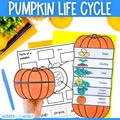 Life cycle of a pumpkin sequence and fold science craft activity