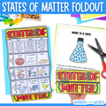 3 States of matter solid liquid gas foldable activity and worksheets