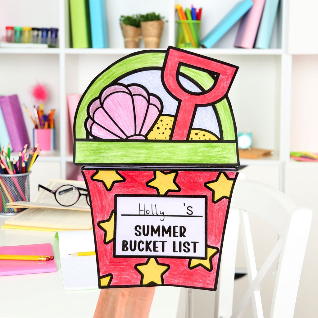 Summer bucket list last week of school writing craft activity