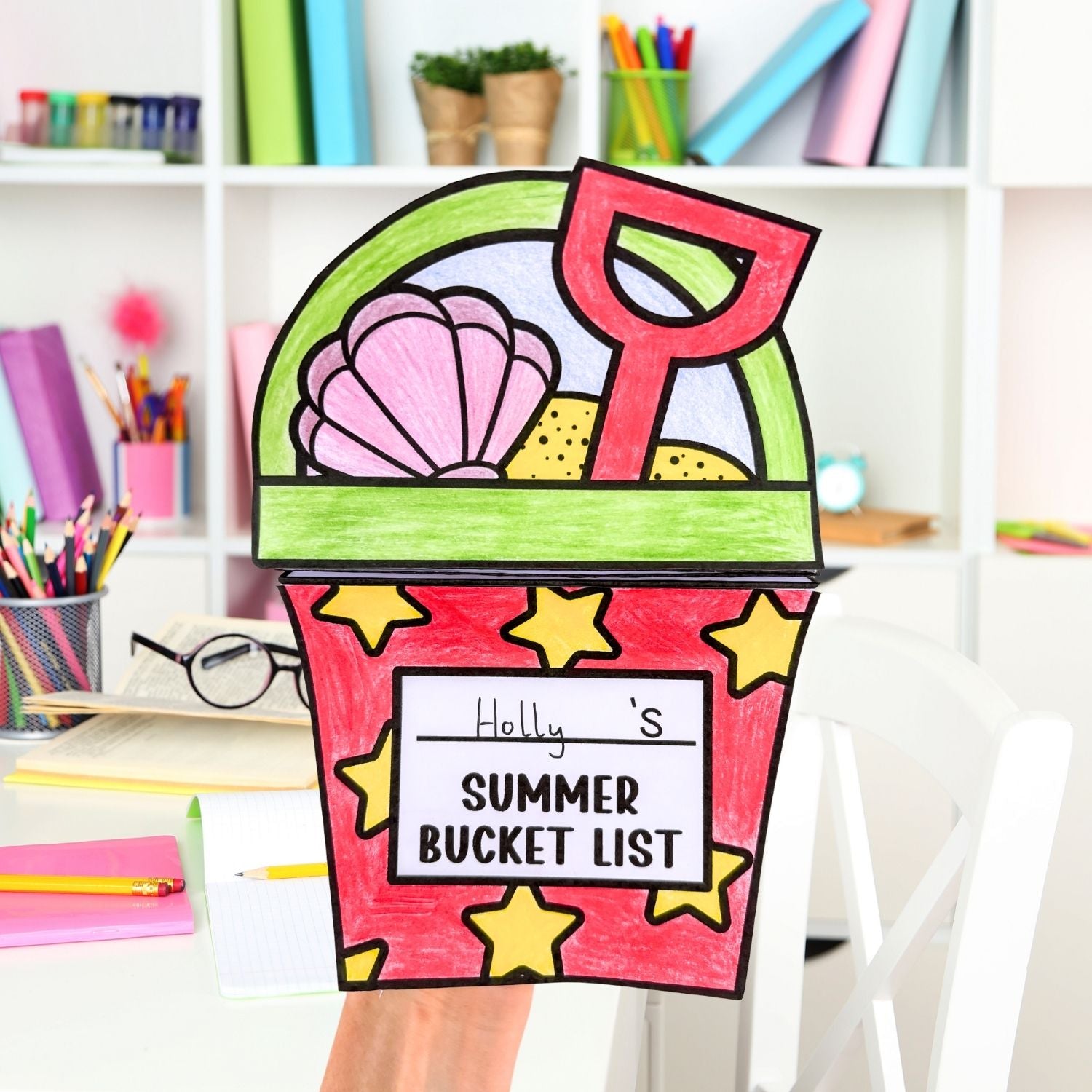 Summer bucket list last week of school writing craft activity