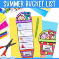 Summer bucket list last week of school writing craft activity
