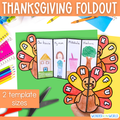 Thanksgiving turkey reflection craft activity I am thankful gratitude craftivity