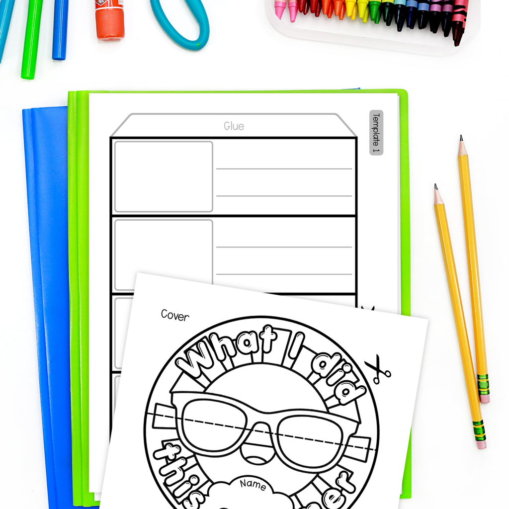 What I did this summer folding sun writing craft activity