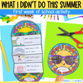 What I didn't do this summer creative writing craft for first week of school