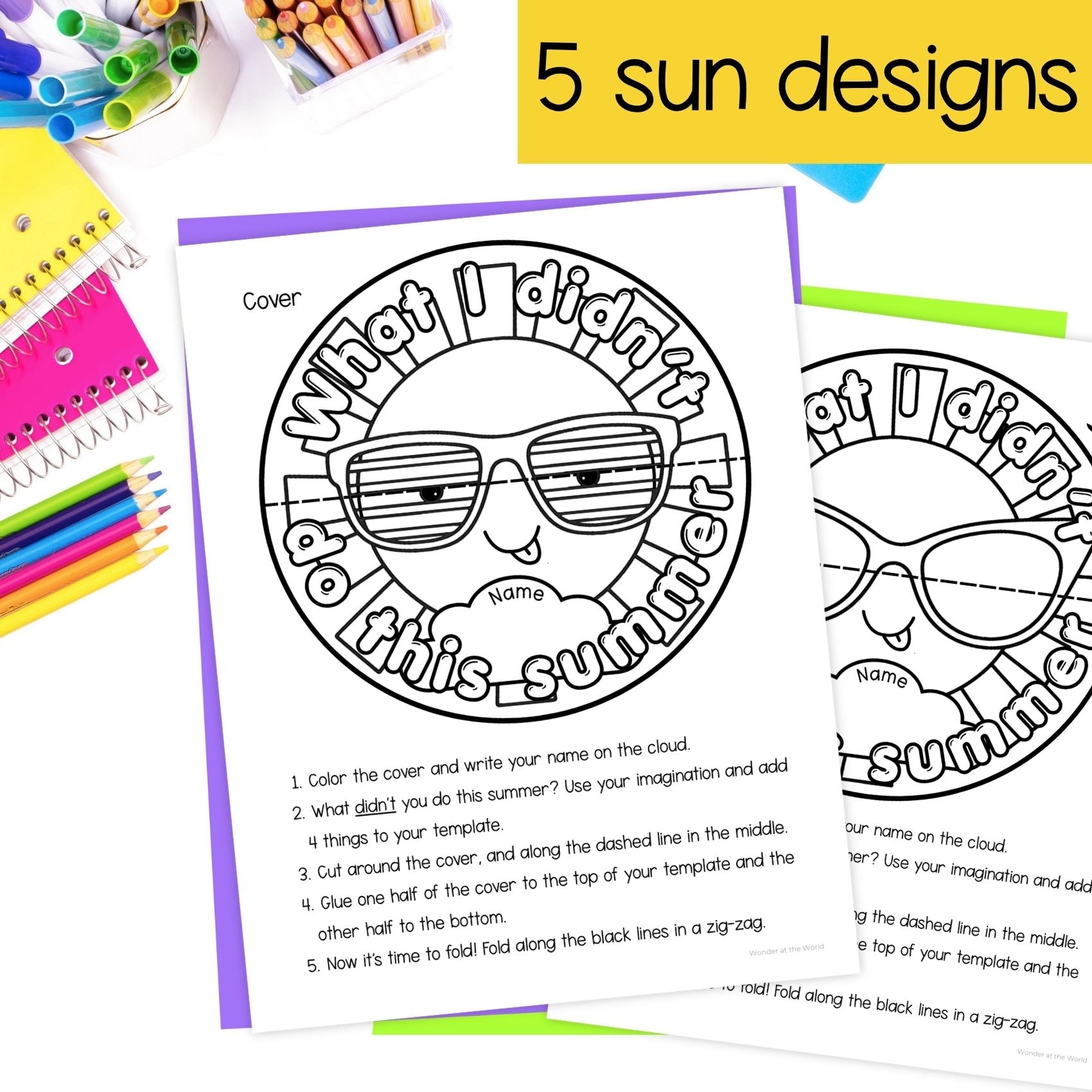 What I didn't do this summer creative writing craft for first week of school