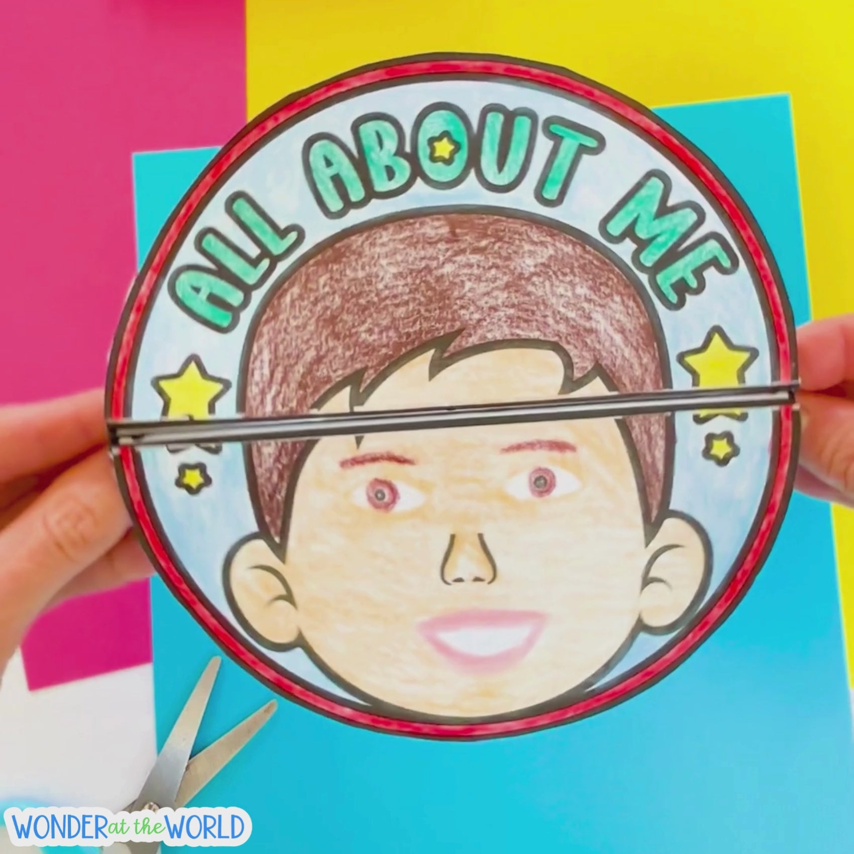 All about me self portrait writing craft activity templates back to school