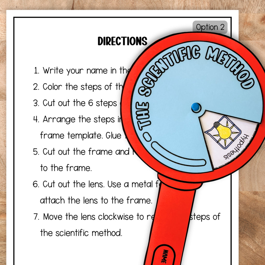 The scientific method steps magnifier science STEM craft activity