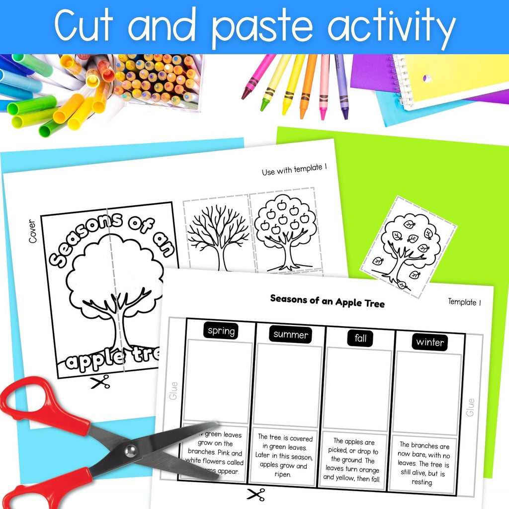 The 4 seasons apple tree science craft activity